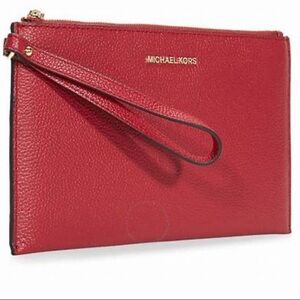 Michael Kors Scarlet Wristlet with Gold Accents